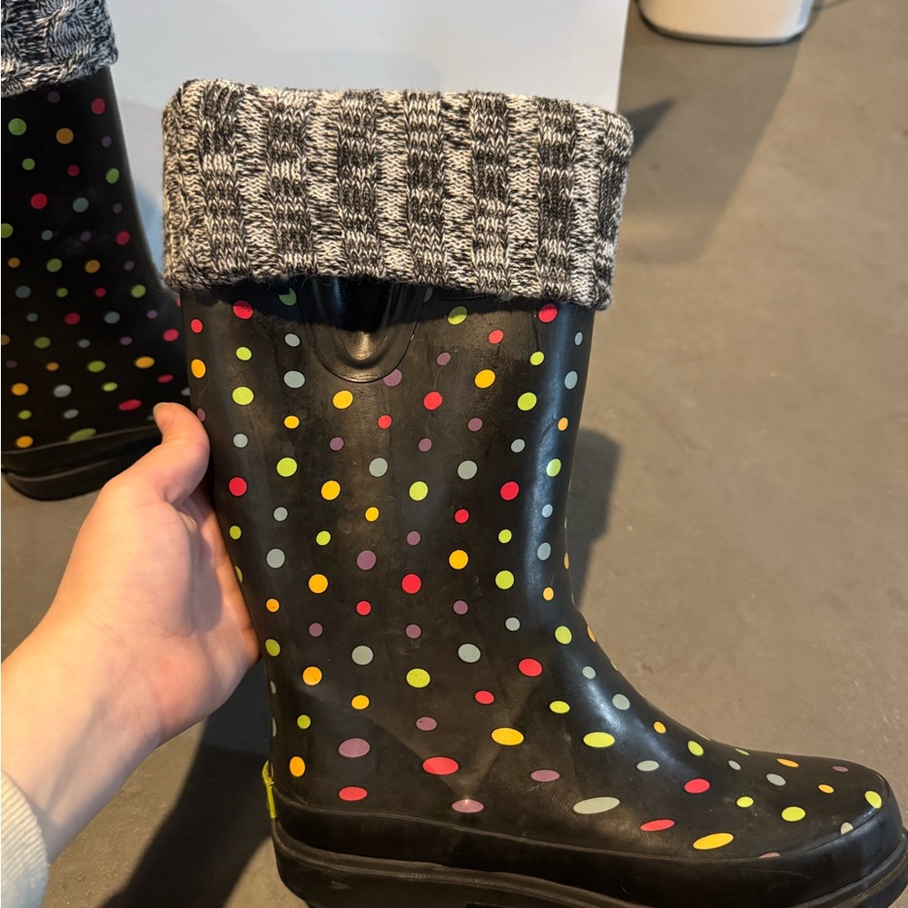 Colorful Polka Dot Rain Boots